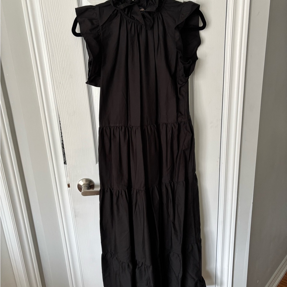 Elegant Black Sleeveless Dress - Size L - NWOT